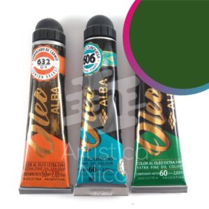 Oleo extrafino profesional Alba x 60 ml. G3 - Verde oxido de cromo 655