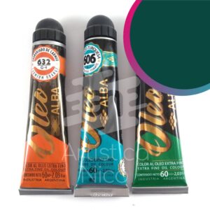 Oleo extrafino profesional Alba x 60 ml. G4 - Verde esmeralda viridiano 656