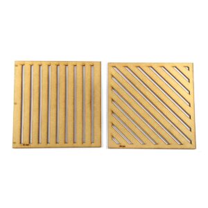 Grillas para mosaiquismo 2 planchas 20x20cm cuadrados y rombos 30mm