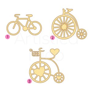 Figura calada bicicleta 10 cm. MDF 3mm