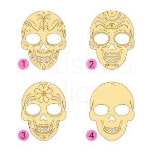 Figura calada calavera 20 cm. MDF 3mm