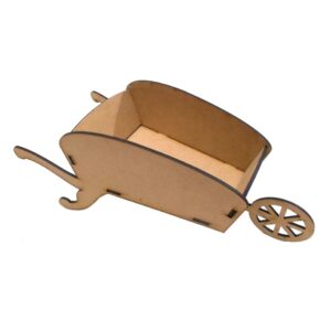 Carretilla grande interior 11x15x5 cm. MDF 3mm