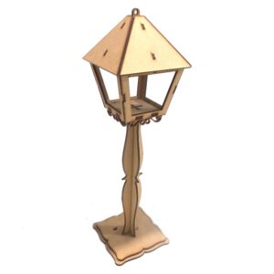 Farol con pie altura 40 cm. ancho 10 cm. MDF 3mm