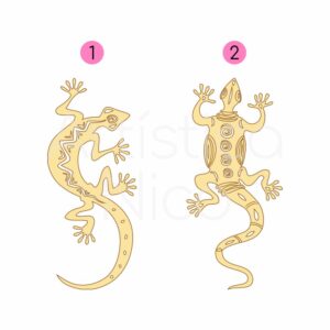 Figura calada iguana 20 cm. MDF 3mm