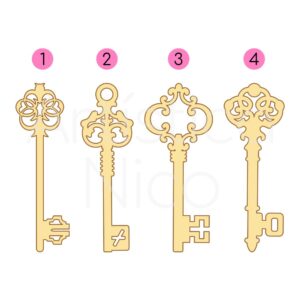 Figura calada llave 20 cm. MDF 3mm