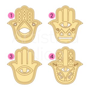 Figura calada mano de fatima 30 cm. MDF 3mm