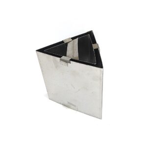 Fanal de acero inoxidable triangular lado 16 cm. alt. 16 cm. V235