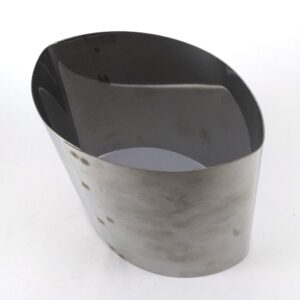 Molde de acero inoxidable ovalado 8 x 4 cm. alt. 6 cm. V13