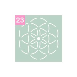 Stencil Artistica Nico medida 10x10 cm. N° 23 Puntillismo mandalas 2