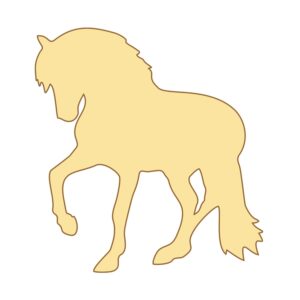 Silueta para mosaiquismo 30 cm. MDF 5mm - N° 10 Caballo