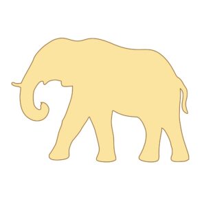 Silueta para mosaiquismo 50 cm. MDF 5mm - N° 11 Elefante