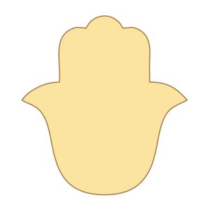 Silueta para mosaiquismo 50 cm. MDF 5mm - N° 12 Mano de Fatima