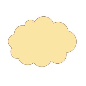 Silueta para mosaiquismo 30 cm. MDF 5mm - N° 14 Nube