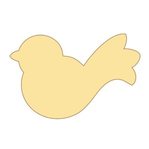 Silueta para mosaiquismo 30 cm. MDF 5mm - N° 2 Pajaro