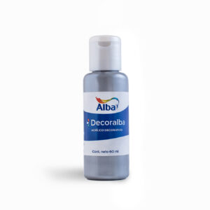 Acrilico decorativo Decoralba x 60 ml. - Perlado - Plata