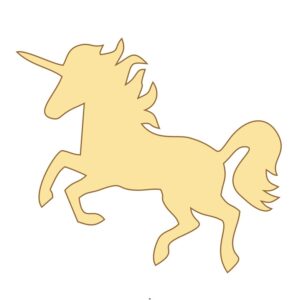 Silueta para mosaiquismo 30 cm. MDF 5mm - N° 8 Unicornio