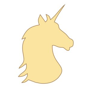 Silueta para mosaiquismo 30 cm. MDF 5mm - N° 9 Unicornio cabeza