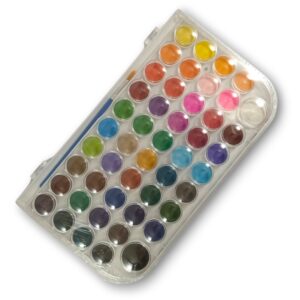 Acuarelas en pastilla redondas 23 mm. x48 colores