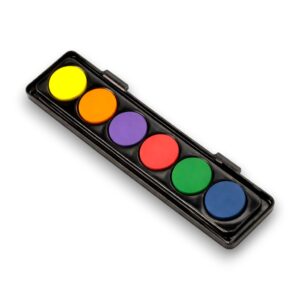 Acuarelas en pastilla redondas 30 mm. x6 colores