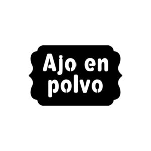 Vinilos serie E - Especias y varios 3,5x5 cm. - Ajo en polvo