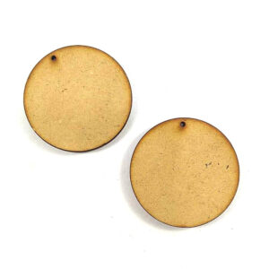 Aritos para pintar x2u. medida 5cm. MDF 3mm - Mod 1