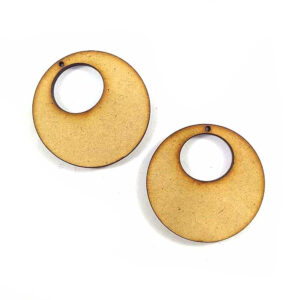 Aritos para pintar x2u. medida 5cm. MDF 3mm - Mod 2