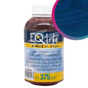 Barniz al agua EQarte x 375 cc. - Azul