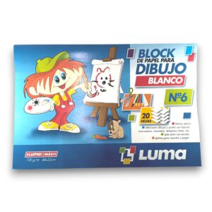 Block de dibujo Luma Nº 6 blanco 32x47 cm. x20 hojas