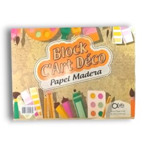 Block hojas papel madera kraft x30hs N5 32x24cm
