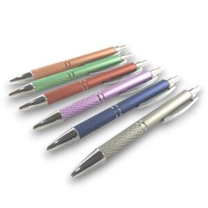 Boligrafo retractil Util-Uno metalizado tinta negra