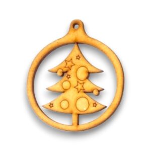 Bolita navideña calada 7 cm MDF 3mm - Nº 7