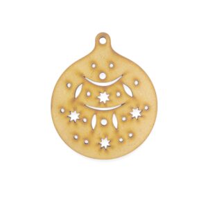 Bolita navideña calada 7 cm MDF 3mm - Nº 1