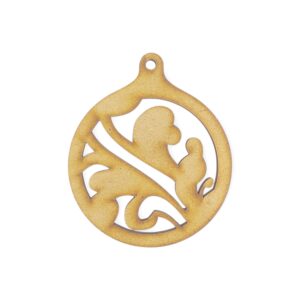 Bolita navideña calada 7 cm MDF 3mm - Nº 11