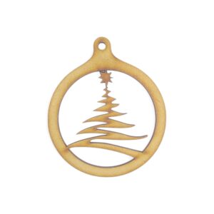 Bolita navideña calada 7 cm MDF 3mm - Nº 12