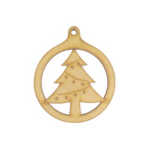Bolita navideña calada 7 cm MDF 3mm - Nº 14
