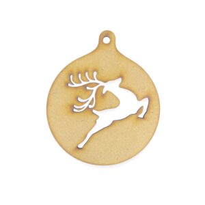 Bolita navideña calada 7 cm MDF 3mm - Nº 15