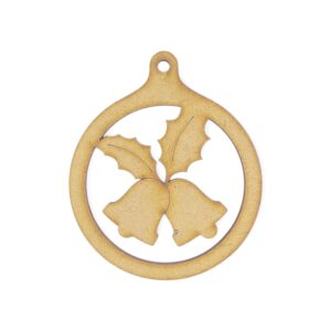 Bolita navideña calada 7 cm MDF 3mm - Nº 16
