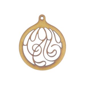 Bolita navideña calada 7 cm MDF 3mm - Nº 17
