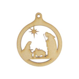 Bolita navideña calada 7 cm MDF 3mm - Nº 18