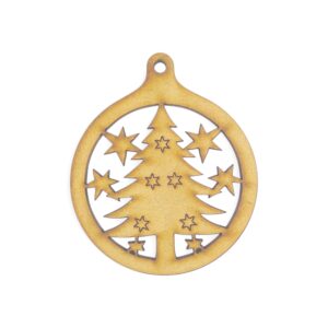 Bolita navideña calada 7 cm MDF 3mm - Nº 3