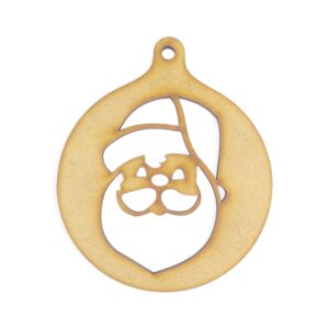 Bolita navideña calada 7 cm MDF 3mm - Nº 4