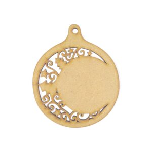 Bolita navideña calada 7 cm MDF 3mm - Nº 5