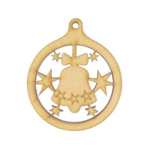 Bolita navideña calada 7 cm MDF 3mm - Nº 6