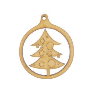 Bolita navideña calada 7 cm MDF 3mm - Nº 8