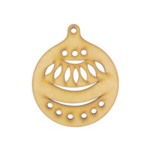 Bolita navideña calada 7 cm MDF 3mm - Nº 9