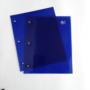 Carpeta cordon PVC tamaño carta N° 3 - Azul