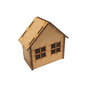 Casita mini navideña x1 u. MDF 3mm N° 1