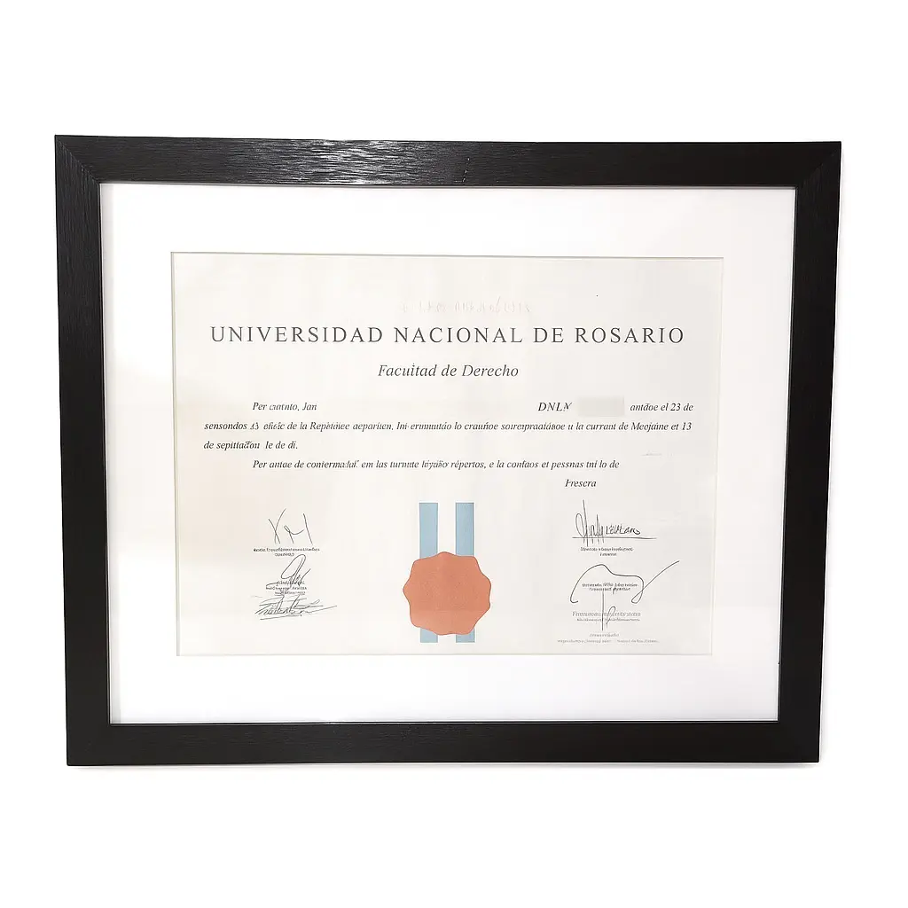 Marco diploma tamaño A3 30x42cm varilla plana 3cm passepartout 5cm