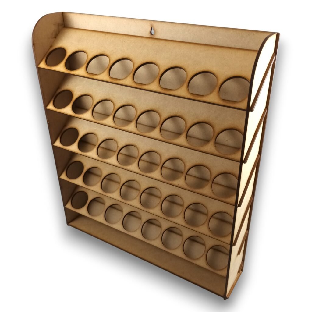 Organizador para pintura acrilica vertical 40 divisiones MDF 3mm