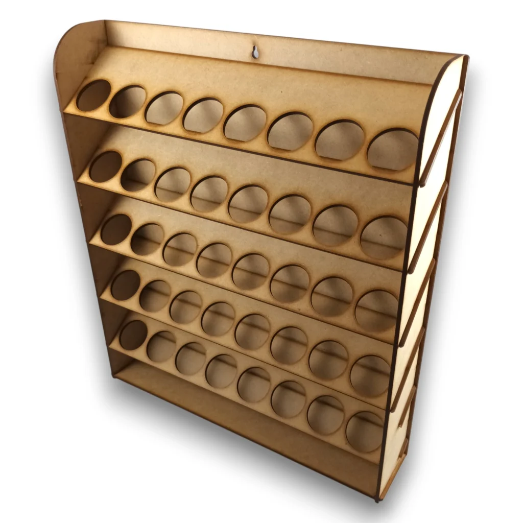 Organizador para pintura acrilica vertical 40 divisiones MDF 3mm